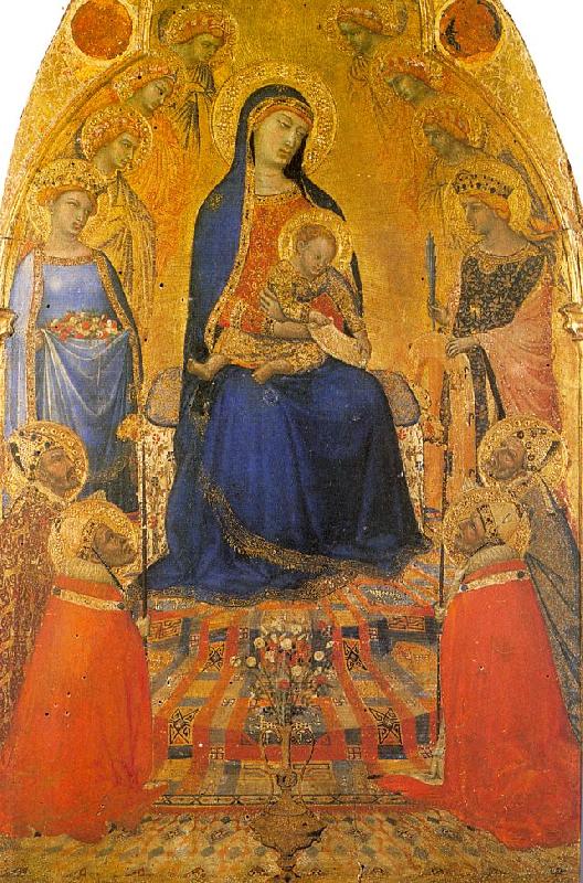  Madonna and Child Enthroned with Angels and Saints
